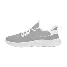 Load image into Gallery viewer, Ti Amo I love you - Exclusive Brand  - Silver Chalice - Double Heart - Womens Mesh Knit Shoes - White Soles
