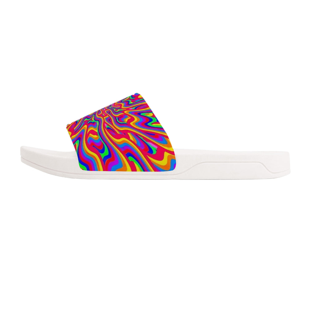 Ti Amo I love you  - Exclusive Brand - Rainbow - Womens / Children  / Youth  - Slide Sandals - White Soles