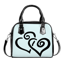 Load image into Gallery viewer, Ti Amo I love you - Exclusive Brand - Bubbles - Double Black Heart -  Shoulder Handbag
