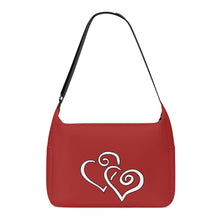 Load image into Gallery viewer, Ti Amo I love you - Exclusive Brand - Mexican Red - Double White Heart - Journey Computer Shoulder Bag
