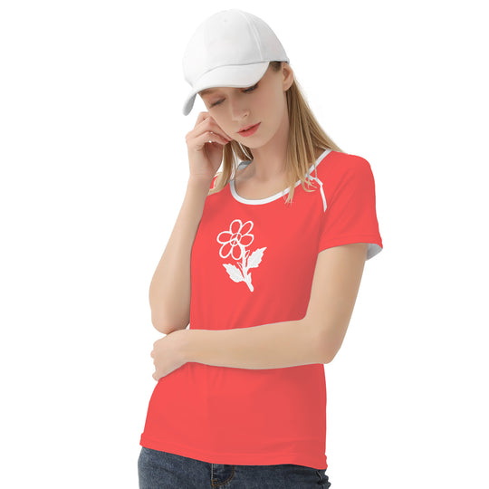 Ti Amo I love you - Exclusive Brand - Persimmon - White Daisy -  Women's T shirt