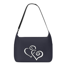 Load image into Gallery viewer, Ti Amo I love you - Exclusive Brand - Charade - Double White Heart - Journey Computer Shoulder Bag
