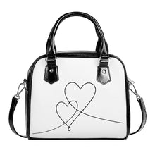 Load image into Gallery viewer, Ti Amo I love you - Exclusive Brand  - White - Double Script Heart -  Shoulder Handbag
