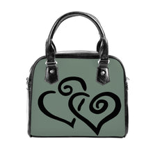 Load image into Gallery viewer, Ti Amo I love you - Exclusive Brand - Xanadu - Double Black Heart -  Shoulder Handbag
