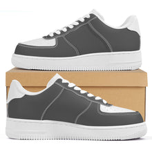 Load image into Gallery viewer, Ti Amo I love you - Exclusive Brand - Davy&#39;s Grey &amp; White - Low Top Unisex Sneakers - Sizes: Big Kids 4.5-7 / Mens 4.5-14.5 / Womens 5.5-14
