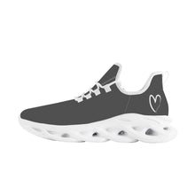 Load image into Gallery viewer, Ti Amo I love you  - Exclusive Brand  - Davy&#39;s Grey - White Heart -Flex Control Sneakers - White Soles
