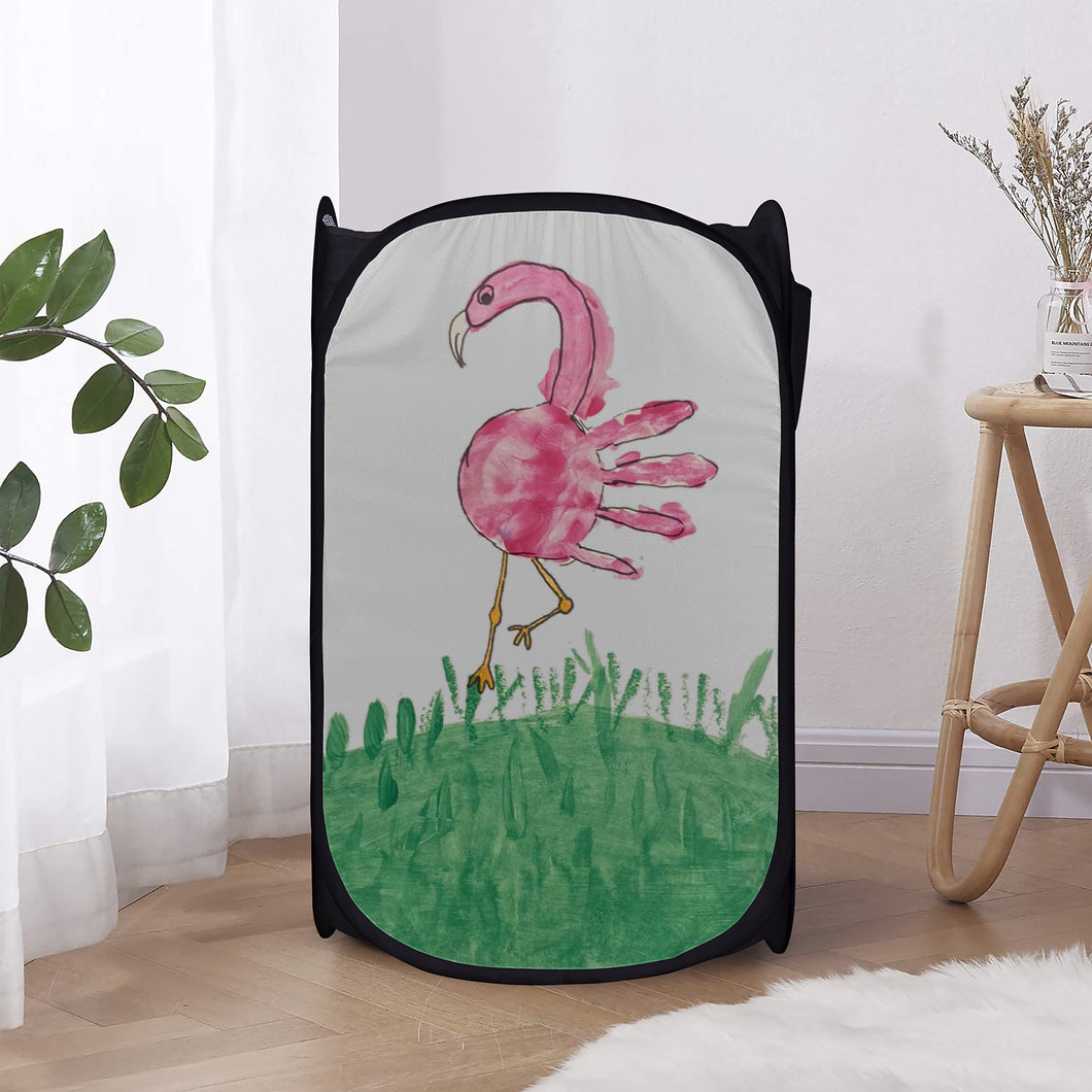 Ti Amo I love you - Exclusive Brand - Kids Drawing - Laundry Hamper Black