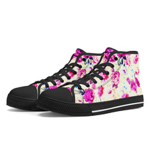 Load image into Gallery viewer, Ti Amo I love you - Exclusive Brand - High-Top Canvas Shoes - Black Soles
