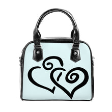 Load image into Gallery viewer, Ti Amo I love you - Exclusive Brand - Bubbles - Double Black Heart -  Shoulder Handbag
