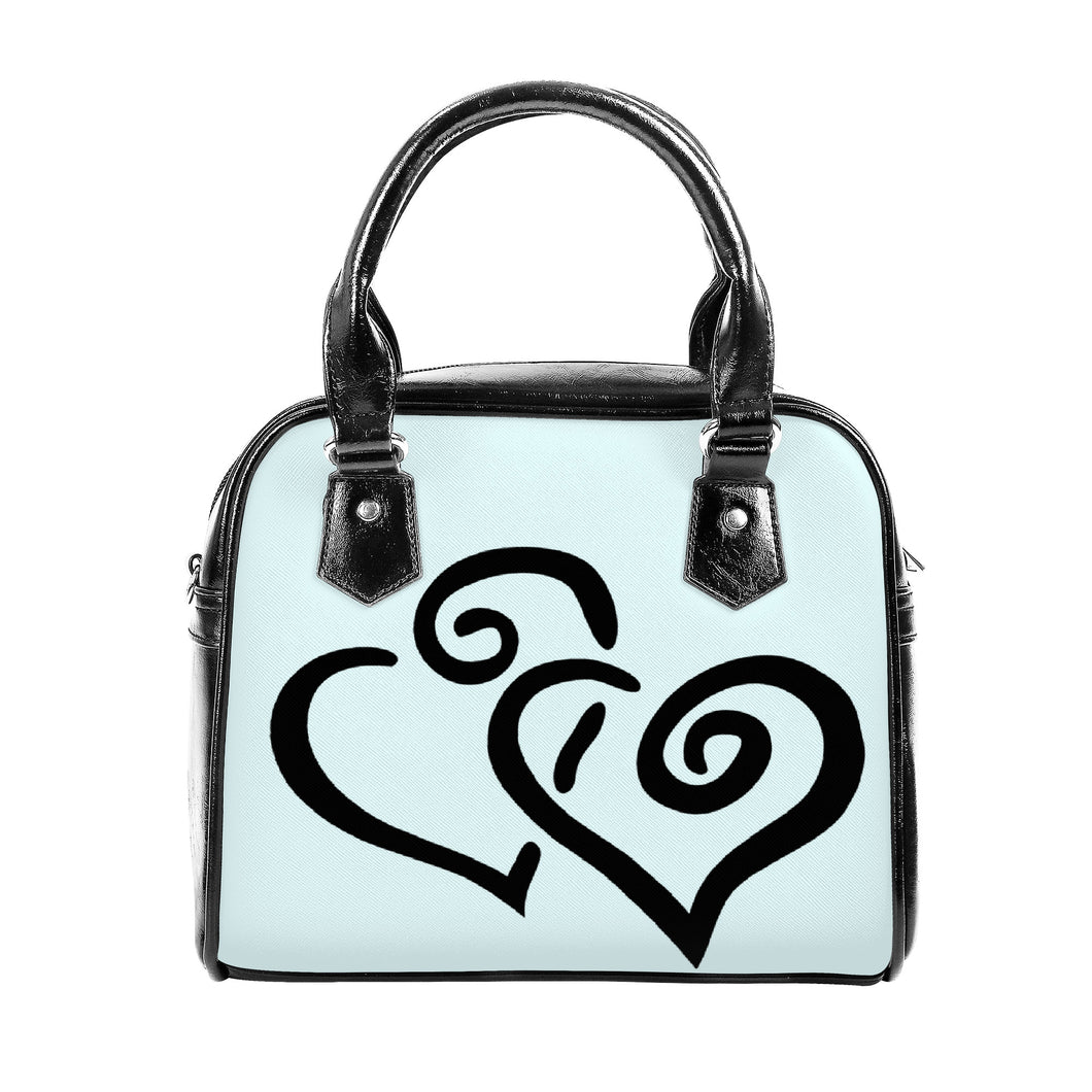 Ti Amo I love you - Exclusive Brand - Bubbles - Double Black Heart -  Shoulder Handbag