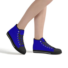 Load image into Gallery viewer, Ti Amo I love you - Exclusive Brand - Persian Blue - High-Top Canvavs Shoes - Black Soles
