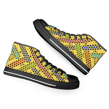 Load image into Gallery viewer, Ti Amo I love you - Exclusive Brand - Mistard Yellow - Dot Deco - High-Top Canvas Shoes - Black Soles
