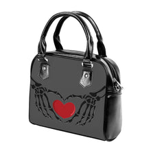 Load image into Gallery viewer, Ti Amo I love you  - Exclusive Brand  - Davy&#39;s Grey - Skeleton Hands with Heart - Shoulder Handbag
