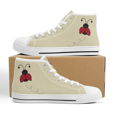 Load image into Gallery viewer, Ti Amo I love you - Exclusive Brand - High-Top Canvas Shoes - White Soles
