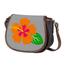 Load image into Gallery viewer, Ti Amo I love you - Exclusive Brand - Silver Chalice - Hawaiian Flower - Saddle Bag
