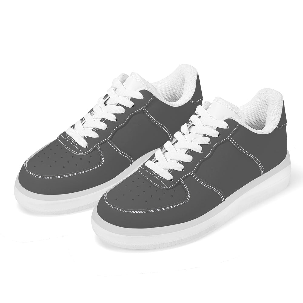 Ti Amo I love you - Exclusive Brand  - Davy's Grey - Transparent Low Top Air Force Leather Shoes