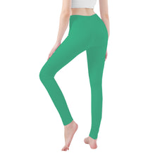 Load image into Gallery viewer, Ti Amo I love you - Exclusive Brand  - Mint -  White Daisy -  Yoga Leggings
