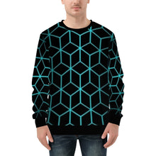 Load image into Gallery viewer, Ti Amo I love you - Exclusive Brand - Black with Verdigris 3D Boxes - Men&#39;s Sweatshirt
