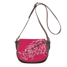 Load image into Gallery viewer, Ti Amo I love you-  Exclusive Brand - Cerise Red 2 - Blossom - Saddle Bag
