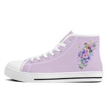 Load image into Gallery viewer, Ti Amo I love you - Exclusive Brand - High-Top Canvas Shoes - White Soles
