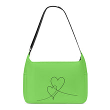 Load image into Gallery viewer, Ti Amo I love you - Exclusive Brand - Pastel Green - Double Script Heart - Journey Computer Shoulder Bag
