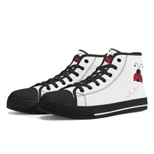 Load image into Gallery viewer, Ti Amo I love you - Exclusive Brand - Ladybug - High-Top Canvas Shoes - Black Soles
