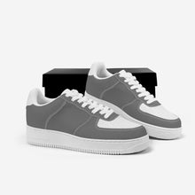 Load image into Gallery viewer, Ti Amo I love you - Exclusive Brand - Dove Gray &amp; White - Low Top Unisex Sneakers - Sizes: Big Kids 4.5-7 / Mens 4.5-14.5 / Womens 5.5-14
