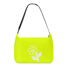 Load image into Gallery viewer, Ti Amo I love you - Exclusive Brand - Chartreuse 2 - White Daisy - Journey Computer Shoulder Bag
