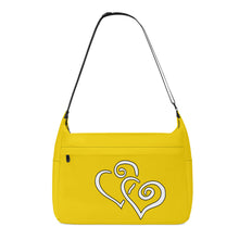 Load image into Gallery viewer, Ti Amo I love you - Exclusive Brand - Ripe Lemon - Double White Heart - Journey Computer Shoulder Bag
