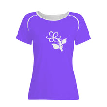 Load image into Gallery viewer, Ti Amo I love you - Exclusive Brand - Light Purple - White Daisy - Women&#39;s T shirt
