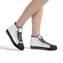 Load image into Gallery viewer, Ti Amo I love you - Exclusive Brand - White - High-Top Canvas Shoes - Black Soles
