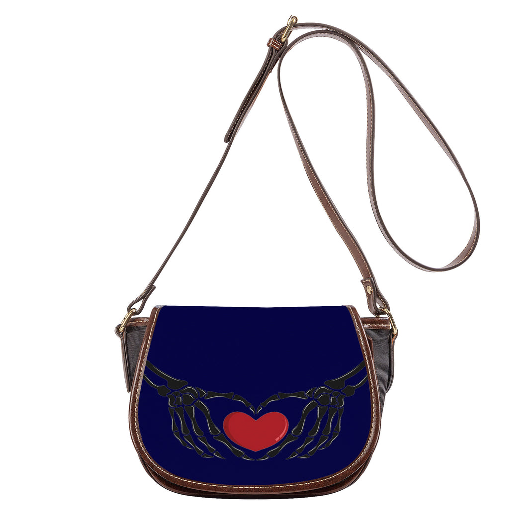 Ti Amo I love you - Exclusive Brand - Stratos - Skeleton Hands with Heart - Saddle Bag