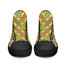 Load image into Gallery viewer, Ti Amo I love you - Exclusive Brand - Mistard Yellow - Dot Deco - High-Top Canvas Shoes - Black Soles
