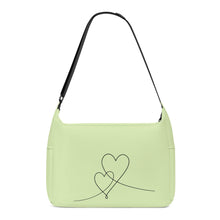 Load image into Gallery viewer, Ti Amo I love you - Exclusive Brand - Caper Green - Double Script Heart - Journey Computer Shoulder Bag
