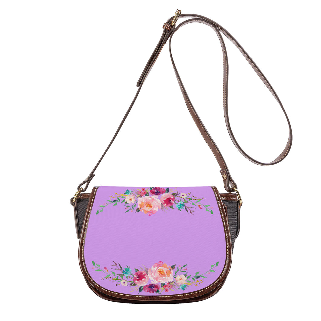 Ti Amo I love you - Exclusive Brand - Perfume - Front & Top Floral Swag-  Saddle Bag