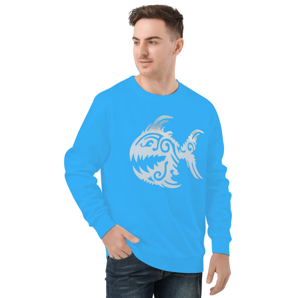 Ti Amo I love you - Exclusive Brand - Medium Cyan Blue - Men's Sweatshirt