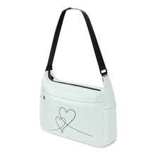 Load image into Gallery viewer, Ti Amo I love you - Exclusive Brand - Aqua Haze - Double Script Heart - Journey Computer Shoulder Bag
