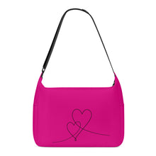 Load image into Gallery viewer, Ti Amo I love you - Exclusive Brand - Magenta Pink - Double Script Heart - Journey Computer Shoulder Bag
