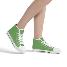 Load image into Gallery viewer, Ti Amo I love you  - Exclusive Brand - Dusty Green -  Unisex High -Top Canvas Shoes - White Soles
