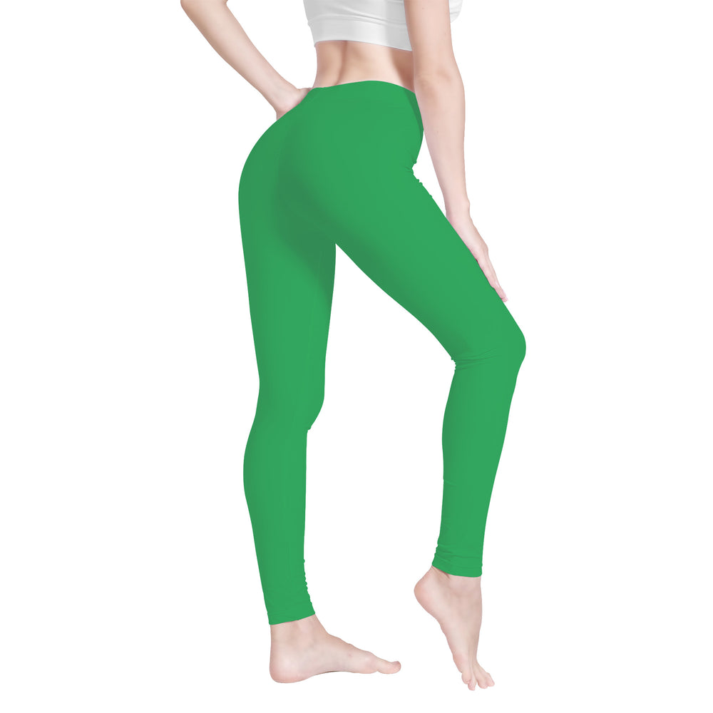Ti Amo I love you - Exclusive Brand  - Asada Green - White Daisy -  Yoga Leggings