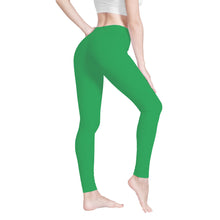 Load image into Gallery viewer, Ti Amo I love you - Exclusive Brand  - Asada Green - White Daisy -  Yoga Leggings
