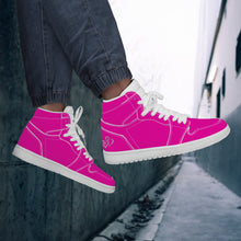 Load image into Gallery viewer, Ti Amo I love you - Exclusive Brand - Hollywood Cerise - High Top Synthetic Leather Sneaker
