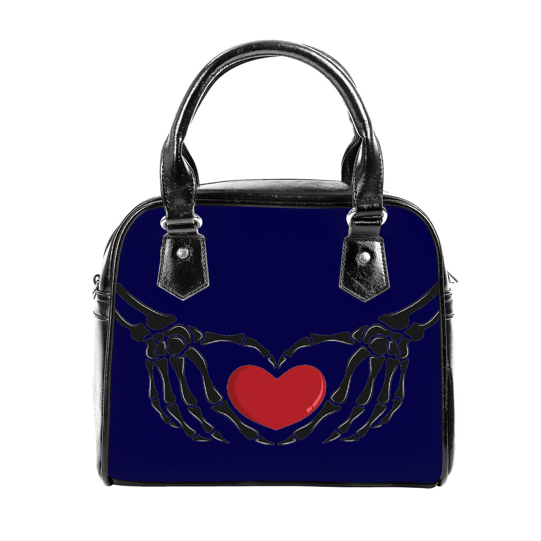 Ti Amo I love you  - Exclusive Brand  - Stratos - Skeleton Hands with Heart - Shoulder Handbag