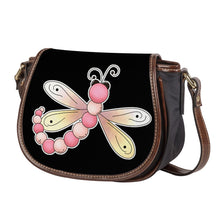 Load image into Gallery viewer, Ti Amo I love you - Exclusive Brand - Black - Dragonfly - Saddle Bag
