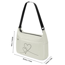 Load image into Gallery viewer, Ti Amo I love you - Exclusive Brand - Ash White - Double Script Heart - Journey Computer Shoulder Bag
