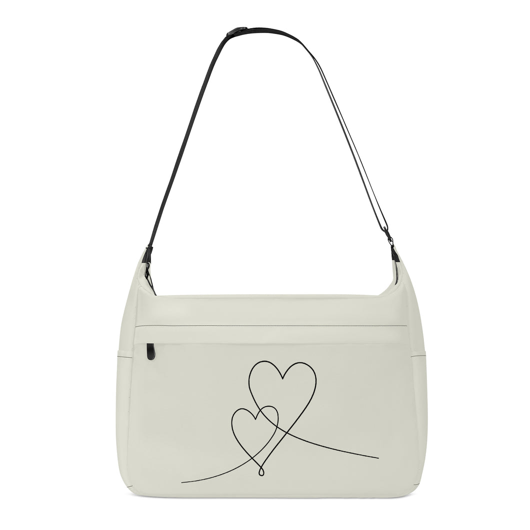 Ti Amo I love you - Exclusive Brand - Ash White - Double Script Heart - Journey Computer Shoulder Bag