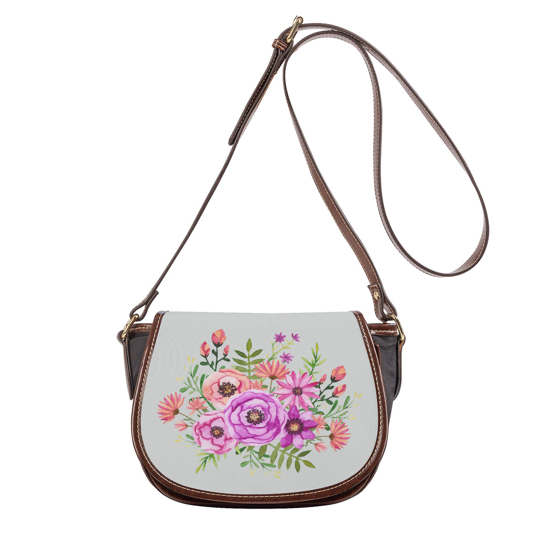 Ti Amo I love you - Exclusive Brand - Pearl River - Floral Bouquet - Saddle Bag