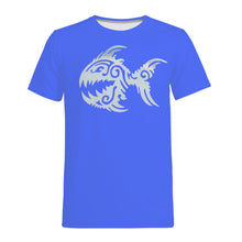 Load image into Gallery viewer, Ti Amo I love you - Exclusive Brand - Neon Blue - Angry Fish - Mens T-Shits
