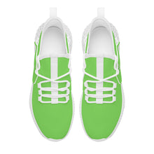 Load image into Gallery viewer, Ti Amo I love you - Exclusive Brand  - Pastel Green -  Double Heart - Womens Mesh Knit Shoes - White Soles
