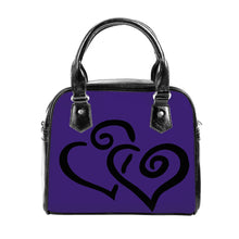 Load image into Gallery viewer, Ti Amo I love you - Exclusive Brand - Meteorite - Double Black Heart -  Shoulder Handbag
